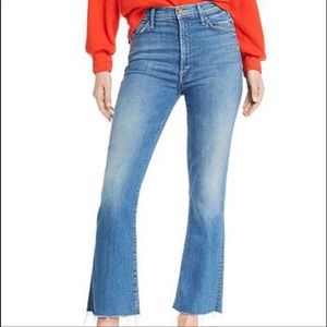 MOTHER The Hustler Ankle Fray Jeans in Wishful Drinking Size 27 blue bootcut